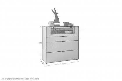 WM 2380 von Wöstmann - Highboard in Lack samtgrau