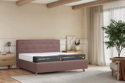 Form Bett von Tempur® - Polsterbett Dots rubinrot
