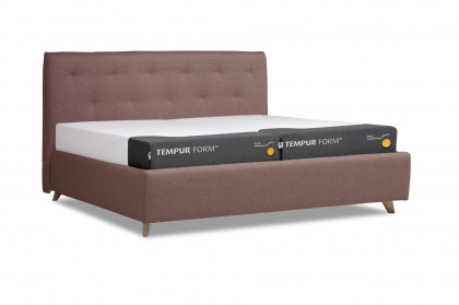 Form Bett von Tempur® - Polsterbett Dots rubinrot