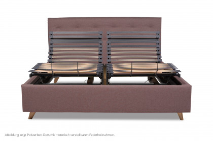Form Bett von Tempur® - Polsterbett Dots rubinrot