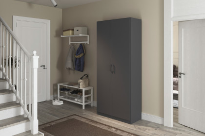 Allrounder von Rauch Blue - Schrank grau-metallic ca. 210 cm hoch