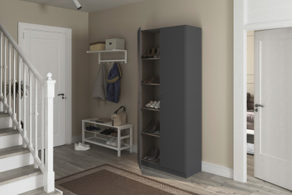 Allrounder von Rauch Blue - Schrank grau-metallic ca. 210 cm hoch