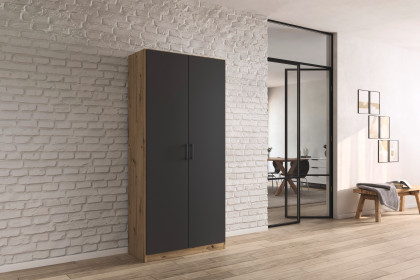 Allrounder von Rauch Blue - Schrank grau-metallic ca. 210 cm hoch