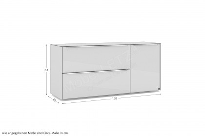Reno-living von set one by Musterring - Lowboard LB-111 kaschmir/ Griff kaschmir