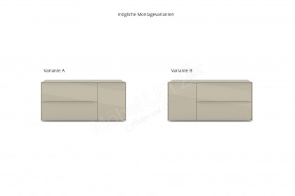 Reno-living von set one by Musterring - Lowboard LB-111 kaschmir/ Griff kaschmir