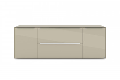 Reno-living von set one by Musterring - Lowboard LB-211 kaschmir/ Griff Edelstahloptik