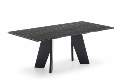 Victor von connubia by calligaris - Esszimmertisch in Keramik Noir Désir