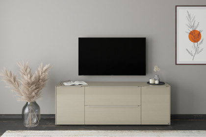 Reno-living von set one by Musterring - Lowboard LB-211 kaschmir/ Griff kaschmir