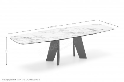 Victor von connubia by calligaris - Esstisch ca. 200-295 x 100 cm