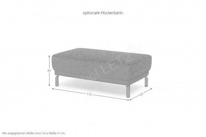 MR 385 von Musterring - Ecksofa Variante rechts black