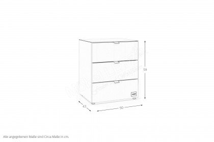 Studio Nightstand 001 von JOOP! - Nachtschrank champagner in Boxspringhöhe