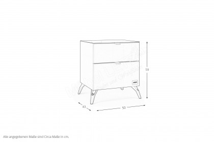 Studio Nightstand 001 von JOOP! - Nachtkommode lava mit JOOP! Füßen