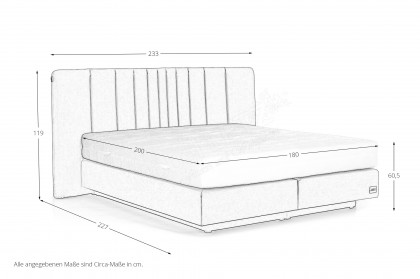 Studio Bed 002 von JOOP! - Boxspringbett slate mit Bettkasten