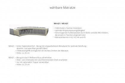 Studio Bed 002 von JOOP! - Boxspringbett slate mit Bettkasten