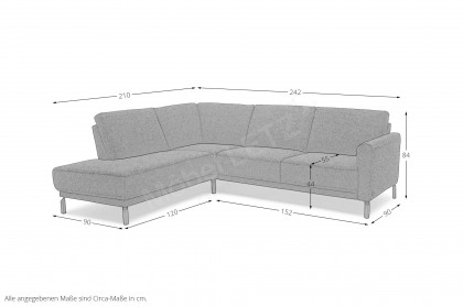 MR 385 von Musterring - Ecksofa Variante links black