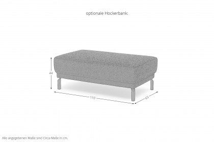 MR 385 von Musterring - Ecksofa Variante links black