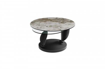 Rosalia von Akante - Couchtisch Keramik Marmoroptik Calcatta & Glas
