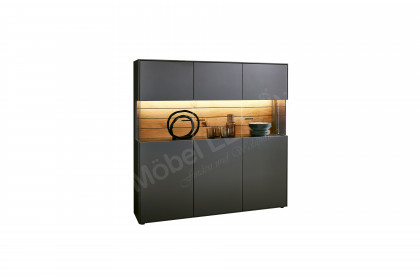 WM 2380 von Wöstmann - Highboard in Lack graphitgrau