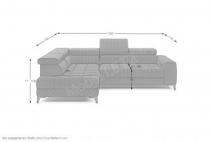 Baggio von WERSAL - Polstersofa links deep ocean