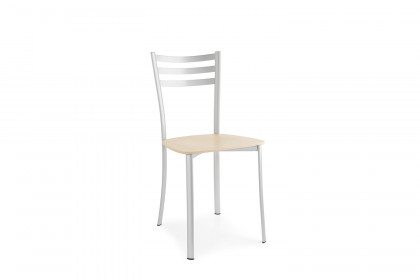 Ace von connubia by calligaris - Stuhl Buche gebleicht/ Stahl satiniert
