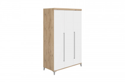 Remo von Paidi - Drehtürenschrank 3T Eiche-Bordeaux - kreideweiß