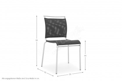 Air von connubia by calligaris - Stuhl mit Netzgewebebezug