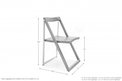 Skip von connubia by calligaris - Stuhl taubengrau matt, klappbar