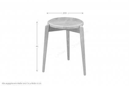 #840 Stool von Skovby - Hocker Eiche massiv