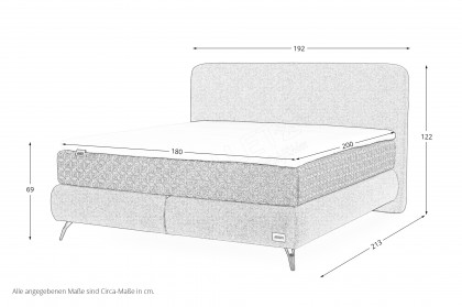 Studio Bed 003 von JOOP! - Boxspringbett anthrazit