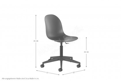 Academy von connubia by calligaris - Drehstuhl mattschwarz