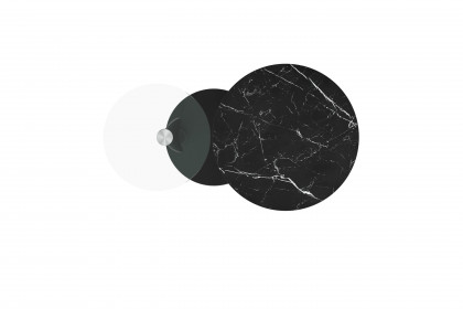 Rosalia von Akante - Couchtisch Keramik Marmoroptik Marquina & Glas klar