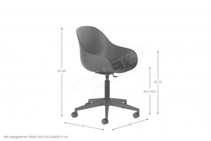 Academy von connubia by calligaris - Bürostuhl mit 360° Drehfunktion