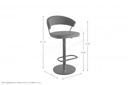 New York von connubia by calligaris - Barstuhl mit Kunstlederbezug