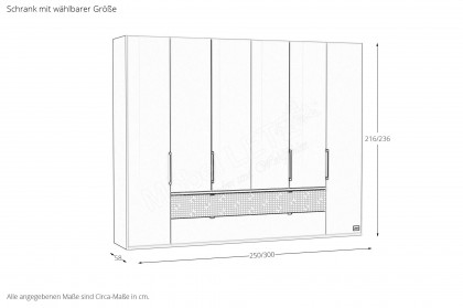 Studio Wardrobe 002 von JOOP! - Schrank Glas champagner mit Beleuchtung
