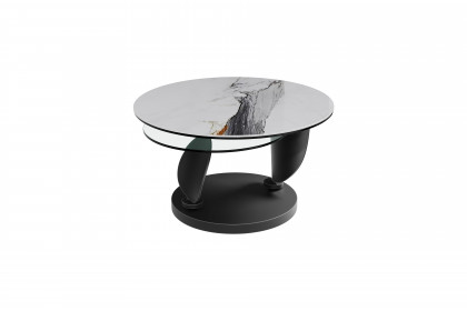 Rosalia von Akante - Couchtisch Keramik Marmoroptik Fiorentino & Glas klar