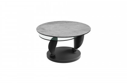 Rosalia von Akante - Couchtisch Keramik Silver/ Gestell schwarz lackiert