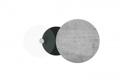 Rosalia von Akante - Couchtisch Keramik Silver/ Gestell schwarz lackiert