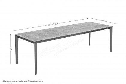 Artic von connubia by calligaris - Esstisch in Keramik Noir Désir & Schwarz matt
