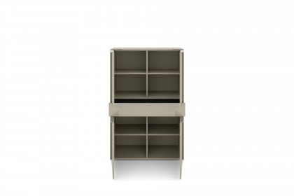Reno-living von set one by Musterring - Highboard HB-41 kaschmir/ Griff Edelstahloptik