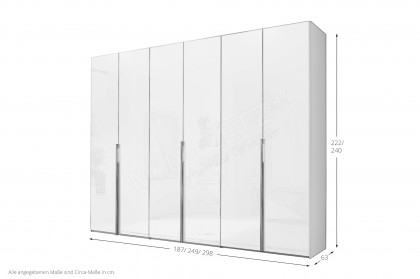 Sinfonie Plus Nova von Staud - Kleiderschrank mit Drehtüren Alpinweißglas