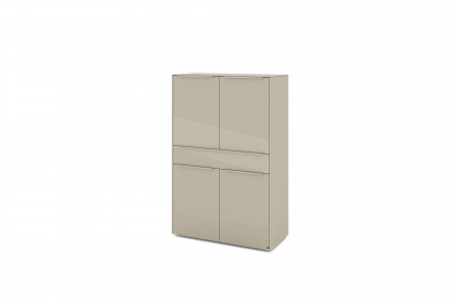 Reno-living von set one by Musterring - Highboard HB-41 kaschmir/ Griff kaschmir