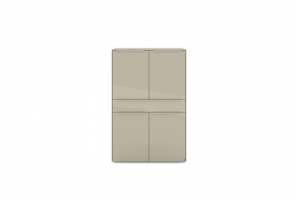 Reno-living von set one by Musterring - Highboard HB-41 kaschmir/ Griff kaschmir