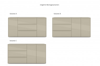 Reno-living von set one by Musterring - Sideboard KO-221 kaschmir/ Griff kaschmir