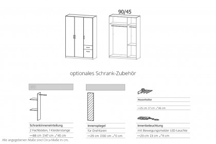 Allrounder von Rauch Blue - Kombi-Kleiderschrank mit 2 Schubkästen