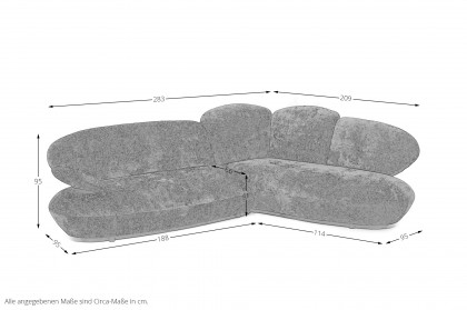 KOINOR Stones - Ecksofa rechts ocean