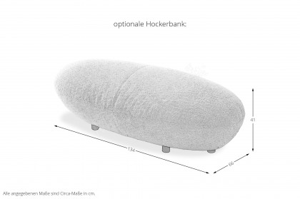 KOINOR Stones - Ecksofa rechts ocean