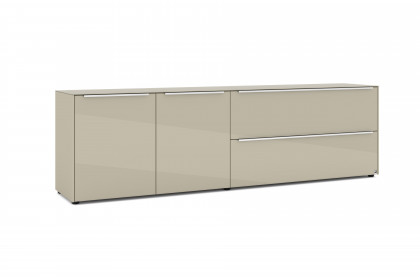 Reno-living von set one by Musterring - Lowboard LB-217 kaschmir/ Griff Edelstahloptik