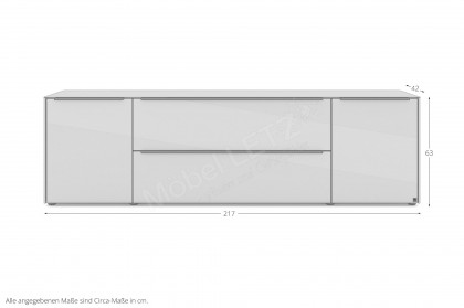 Reno-living von set one by Musterring - Lowboard LB-217 kaschmir/ Griff kaschmir