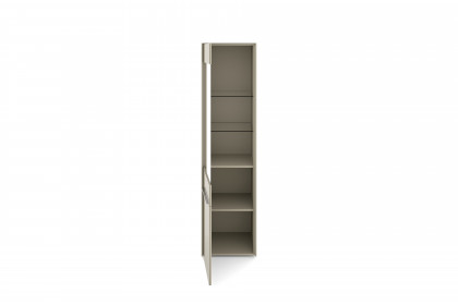 Reno-living von set one by Musterring - Vitrine SV-1GL kaschmir/ Griff Edelstahloptik