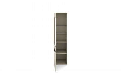 Reno-living von set one by Musterring - Vitrine SV-1GL kaschmir/ Griff graphit-schwarz